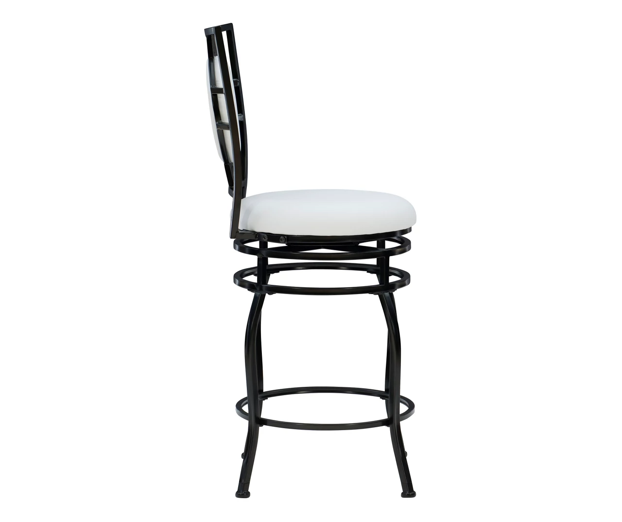 Newton White & Black Upholstered Faux Leather Adjustable Stool 8 Newton White & Black Upholstered Faux Leather Adjustable Stool - Image 8