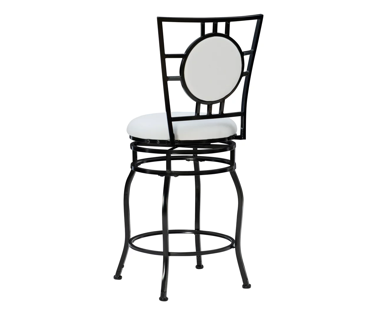 Newton White & Black Upholstered Faux Leather Adjustable Stool 9 Newton White & Black Upholstered Faux Leather Adjustable Stool - Image 9