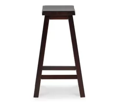 Maury 24" Dark Brown Wooden Saddle Stool -Home Style Shop 810543379 5