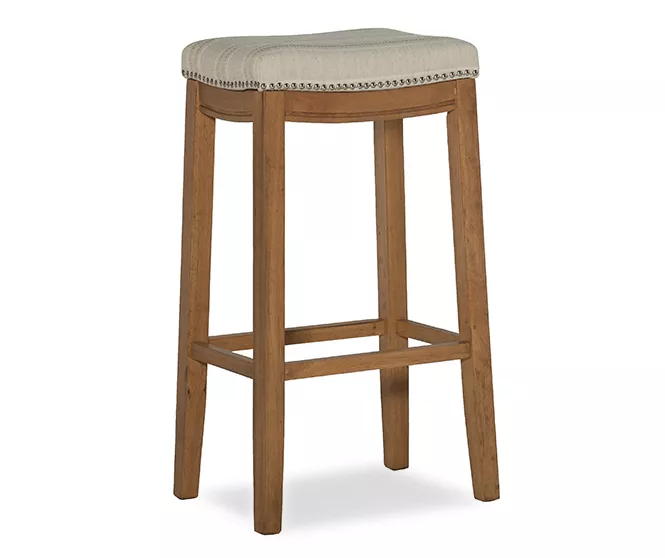 Brooke Natural & Rustic Brown Backless Striped Bar Stool 1 Brooke Natural & Rustic Brown Backless Striped Bar Stool