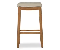 Brooke Natural & Rustic Brown Backless Striped Bar Stool 5 Brooke Natural & Rustic Brown Backless Striped Bar Stool -Home Style Shop 810543422 3