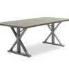 Sandpointe Brown Steel Rectangular Patio Dining Table