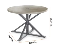 Broyhill Sandpointe Steel Round Patio Dining Table -Home Style Shop 810554377 99 2 1