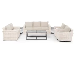 Broyhill Eagle Brooke All-Weather Wicker Cushioned Patio Sofa -Home Style Shop 810557273 810557274 810557275