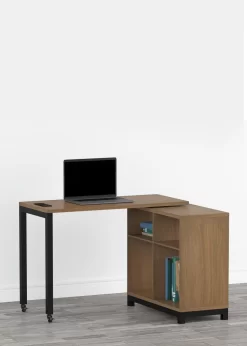 Real Living Seven Hills Metal & Melamine 4-Cube Pivot Desk With USB Charging 16 Real Living Seven Hills Metal & Melamine 4-Cube Pivot Desk With USB Charging -Home Style Shop 810561090 11 1