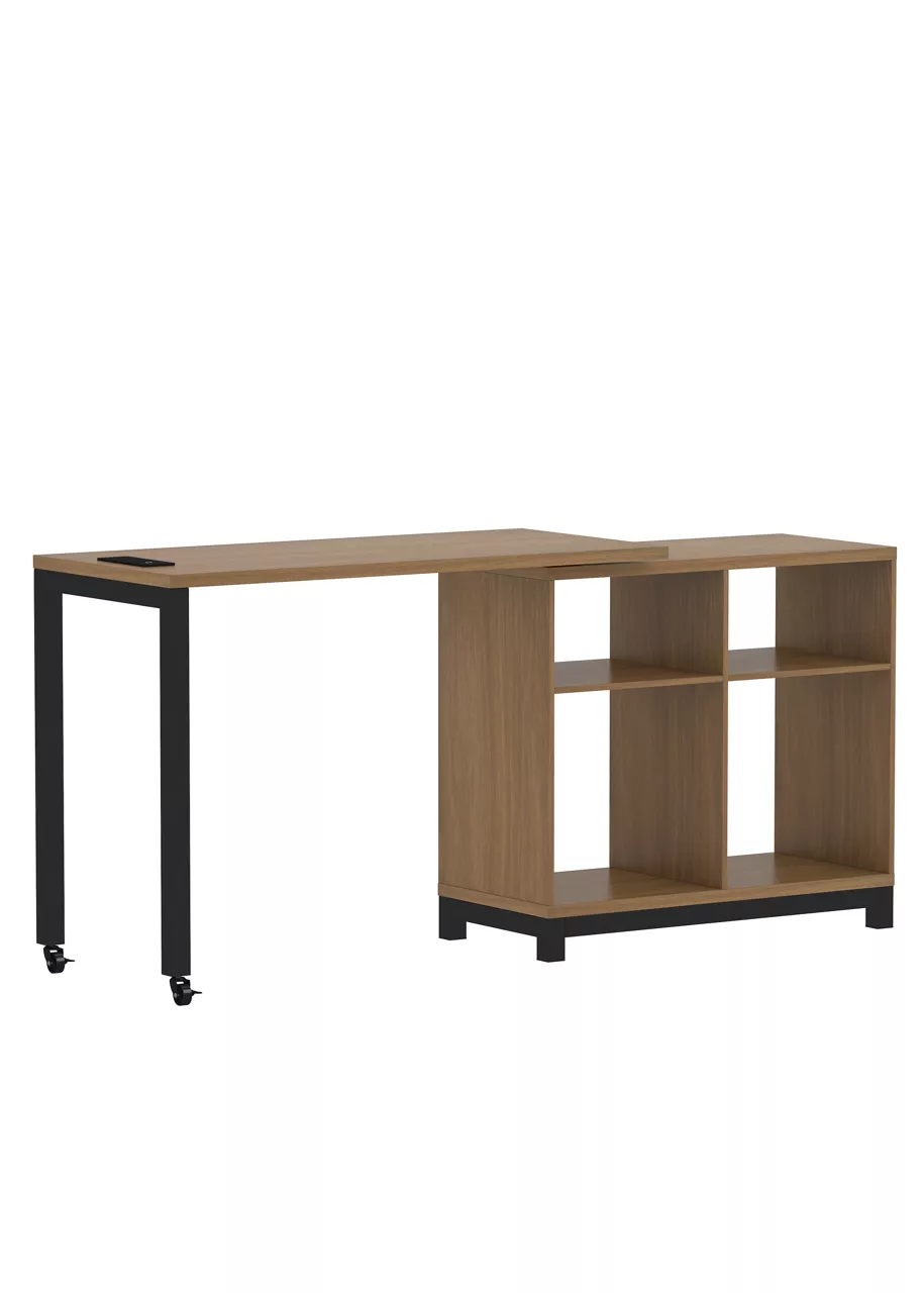 Real Living Seven Hills Metal & Melamine 4-Cube Pivot Desk With USB Charging 6 Real Living Seven Hills Metal & Melamine 4-Cube Pivot Desk With USB Charging - Image 6