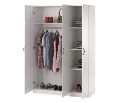 Ivory Oak 3-Door Storage Wardrobe