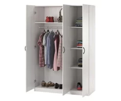 Ivory Oak 3-Door Storage Wardrobe -Home Style Shop 810561398 41
