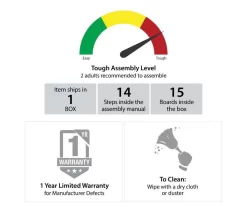 Ivory Oak 3-Door Storage Wardrobe -Home Style Shop 810561398 7