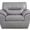 Clifton Ridge Stone Vegan Leather Swivel Chair