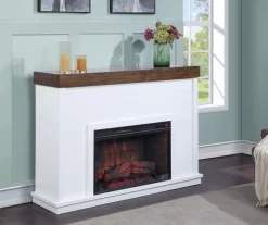 62" Grand Shiplap & Beam Electric Fireplace -Home Style Shop 810570729 4