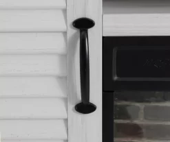 54" 2-Tone Shutter Door Electric Fireplace Console -Home Style Shop 810571321 3