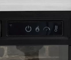 54" 2-Tone Shutter Door Electric Fireplace Console -Home Style Shop 810571321 4