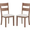 Marley Light Walnut Upholstered Dining Chairs, 2-Pack