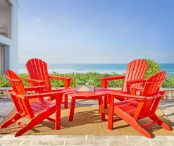 Glitzhome 5-Piece Adirondack Outdoor Chair & Coffee Table Set -Home Style Shop 810581949 2