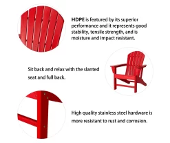 Glitzhome 5-Piece Adirondack Outdoor Chair & Coffee Table Set -Home Style Shop 810581949 5