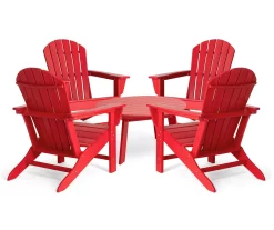 Glitzhome 5-Piece Adirondack Outdoor Chair & Coffee Table Set -Home Style Shop 810582011 1
