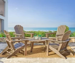 Glitzhome 5-Piece Adirondack Outdoor Chair & Coffee Table Set -Home Style Shop 810582012 2