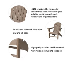 Glitzhome 5-Piece Adirondack Outdoor Chair & Coffee Table Set -Home Style Shop 810582012 5