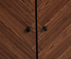 Walnut Chevron 2-Door Storage Cabinet -Home Style Shop 810584249 3