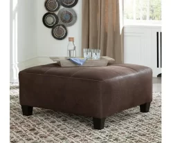 Signature Design By Ashley Navi Faux Leather Oversized Accent Ottoman -Home Style Shop 810587440 4