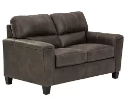 Signature Design By Ashley Navi Faux Leather Loveseat -Home Style Shop 810587444 1
