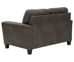 Signature Design By Ashley Navi Faux Leather Loveseat -Home Style Shop 810587444 4