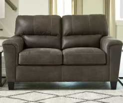 Signature Design By Ashley Navi Faux Leather Loveseat -Home Style Shop 810587444 6