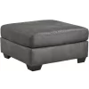 Bladen Slate Faux Leather Oversize Accent Ottoman