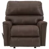 Navi Chestnut Faux Leather Rocker Recliner
