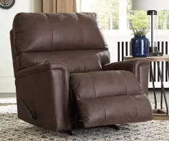 Navi Chestnut Faux Leather Rocker Recliner 9 Navi Chestnut Faux Leather Rocker Recliner -Home Style Shop 810587485 71