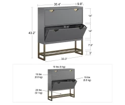 CosmoLiving Brielle Entryway Shoe Storage Cabinet -Home Style Shop 810589009 2