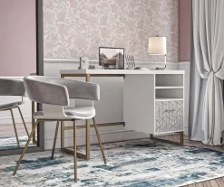 Scarlett White Pedestal Desk 9 Scarlett White Pedestal Desk -Home Style Shop 810589027 6