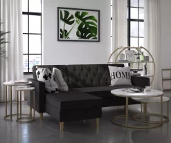 Amelia Faux Marble 4-Shelf Bookcase -Home Style Shop 810589033 1