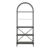 Vivinne Gray 5-Shelf Bookcase