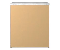 Senniberg Oak & Faux Calcutta 2-Drawer Nightstand -Home Style Shop 810589298 4