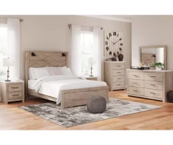 Senniberg Oak & Faux Calcutta 6-Drawer Dresser -Home Style Shop 810589300 810589331 810589332 810589298 810589299 1