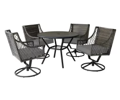 Real Living Arrow Ridge All-Weather Wicker Cushioned Patio Swivel Dining Chairs, 4-Pack -Home Style Shop 810589369 810589367 A0 3