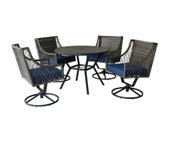 Real Living Arrow Ridge All-Weather Wicker Cushioned Patio Swivel Dining Chairs, 4-Pack -Home Style Shop 810589369 810589368 A0 3