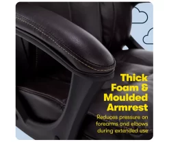 Mitchell Roasted Chestnut Vegan Leather Office Chair -Home Style Shop 810590318 11