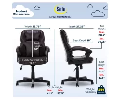 Mitchell Roasted Chestnut Vegan Leather Office Chair -Home Style Shop 810590318 6