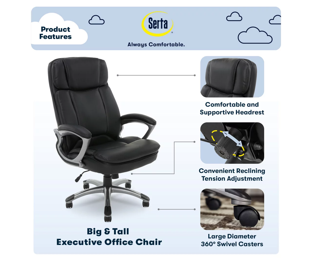 Serta Fairbanks Big & Tall Office Chair 9 Serta Fairbanks Big & Tall Office Chair - Image 9