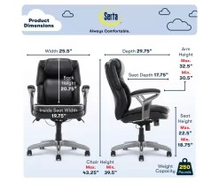 Anniston Black Bonded Leather Office Chair -Home Style Shop 810590373 6