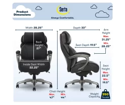 Jackson Black Big & Tall Executive Office Chair 14 Jackson Black Big & Tall Executive Office Chair -Home Style Shop 810590378 7