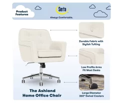 Serta Ashland Fabric Office Chair 38 Serta Ashland Fabric Office Chair -Home Style Shop 810590380 7