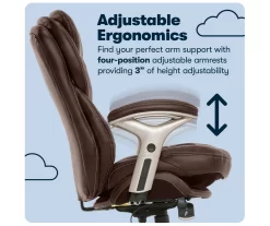 Claremont Chestnut Brown Bonded Leather Office Chair -Home Style Shop 810590393 11