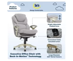 Serta Claremont Fabric Office Chair -Home Style Shop 810590395 7
