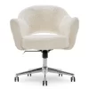 Valetta Cream Faux Fur Office Chair