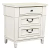 Kali Weathered White 3-Drawer Nightstand