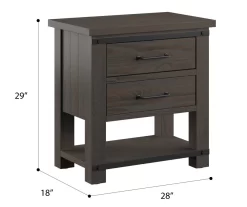 Cameron Cocoa 2-Drawer Nightstand -Home Style Shop 810591524 4